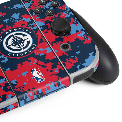 NBA LA Clippers Digi Camo Nintendo Switch OLED (2021) Skin